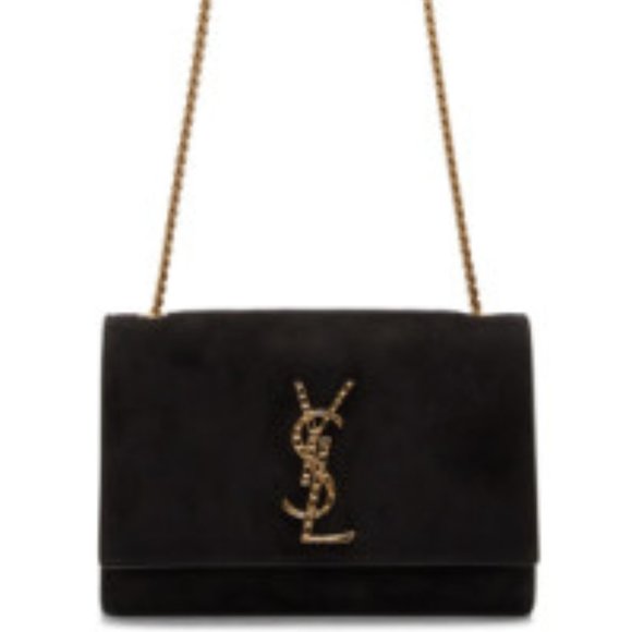 Saint Laurent Kate Small Crossbody YSL Monogram Kate Small Suede Chain Crossbody - Picture 14 of 14